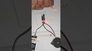 Security Alarm Project || IR Sensor With Buzzer Alarm #viral #dcmoter #shorts #buzzer #diy #yt