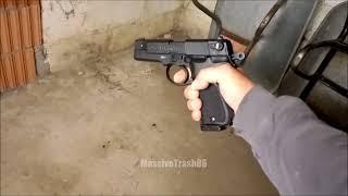 Shooting Walther P88 Compact Blank Gun