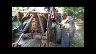 Unloading rusty tractors