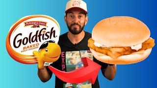 I turned Goldfish into a sandwich!