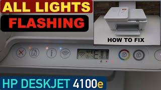 HP DeskJet 4100e All Lights Flashing, Fix Error Lights & Errors.