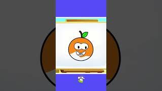 Learn to Draw a Big Round Orange  Colorful Drawing #shorts #learnwithomnom #orange