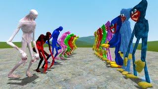 SCP-096 THE SHY GUY ALL COLORS VS HUGGY WUGGYS!! Garry's Mod Sandbox