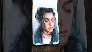 Painting a watercolour portrait…. #art #watercolor #painting #drawing