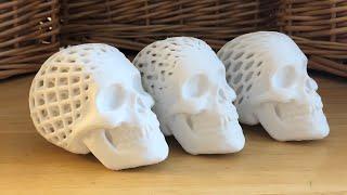 Three Architected Skulls