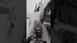 Caleb Kesterke CLIFF climb. Just some  madness from the man himself #snowmobile #sledding