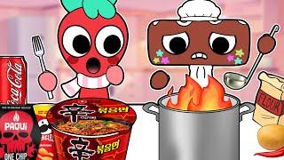 Dandy's World - Sprout VS Cosmo's Kitchen GAME MUKBANG| ROBLOX Animation | ASMR | Awesome toon