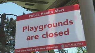 Pandemic park rules abused by bolt cutters, graffiti