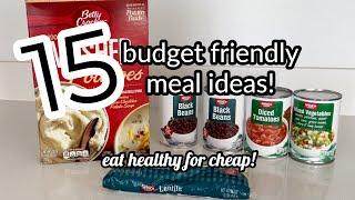 HOW TO EAT HEALTHY FOR CHEAP! New Year INSPO for CHEAP MEALS! 15 BUDGET Friendly MEALS!