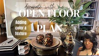 Decorate with me|  Decorating an open floor plan 2024 spring