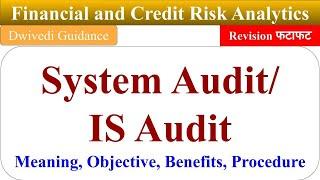 System Audit, IS Audit, System audit process, information system audit process, financial and credit