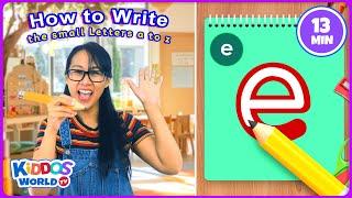 How to Write Small Letters for Children - Easy Learning Writing Lowercase Alphabet from A to Z