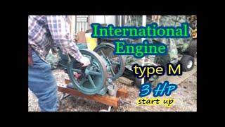 INTERNATONAL ENGINE TYPE M start up running 3HP IHC L MAGNETO