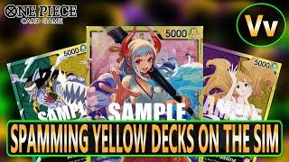 One Piece TCG: Spamming Yellow Leaders on the Sim and the Topic of the Day is 4 Life Leader Balance