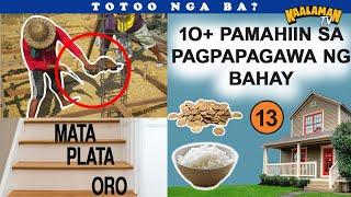 Mga Pamahiin sa pagpapagawa ng bahay | SWERTE AT MALAS sa pagpapatayo ng bahay