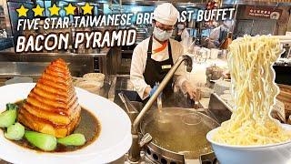 FIVE STAR Taiwanese Breakfast Buffet & BACON PYRAMID in Taipei Taiwan