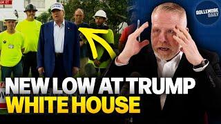 BRAIN MUSH: Trump CONFUSES WORKERS w/ Wild Rant About ERECTIONS & FLAG POLES!!!