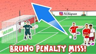 BRUNO PENALTY MISS! (Man Utd vs Aston Villa 0-1 2021 Fernandes Chant Magnifico Song)