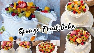 Sponge Fruit Cake, Fruit Cake Tutorial, How to make sponge cake