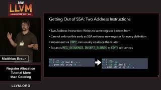 2018 LLVM Developers’ Meeting: M. Braun “Register Allocation: More than Coloring”