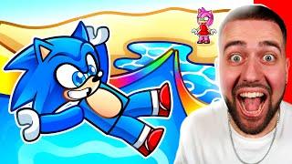 SONIC et AMY TESTENT Les Plus GRAND TOBOGGAN AQUATIQUE sur ROBLOX !!