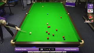 Reanne Evans vs Arantxa Sanchis - World Women's Snooker Championship Group Stages (June 2019)