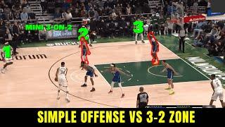 One pass to beat a 3-2 zone defense