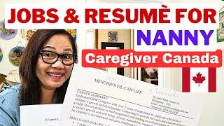 JOBS  & RESUME  FOR NANNY, CHILD CAREGIVER / PR PROGRAM FOR CAREGIVERS IN CANADA #caregiver #canada