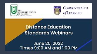 UCJ/COL Distance Education Standards 2022 | Workshop 2