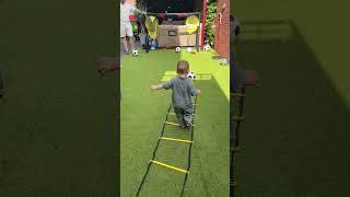 Two-year-old is showing off his amazing football skills!