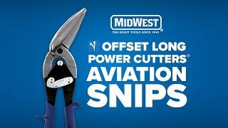 MIDWEST Power Cutter® Offset Long Cut Aviation Snip