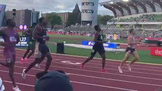 Men’s 200m 2024 U.S. Olympic Trials Round 1 Heat 1, Courtney Lindsey, Garrett Kaalund, Josephus Lyle