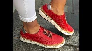 Женская повседневная обувь с круглым носком без застежки Womens casual shoes with round toe