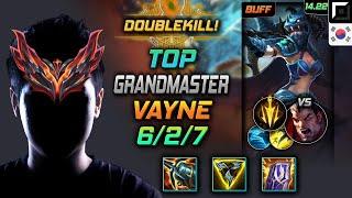 Vayne Top Build Kraken Slayer Lethal Tempo - LOL KR GrandMaster Patch 14.22