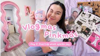 Pink Vlogmas Day 2 : Sanrio items, BTS album unboxing, Filipino snacks