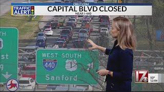 Capital Boulevard closed in the early afternoon