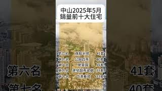 5月中山住宅網簽數據，第一名還是上個月的第一名，第二名一開賣就好火爆#一个敢说真话的房产人 #中山房产 #实景拍摄带你看房 #中山樓盤 #香港人在中山