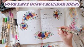 Easy Monthly Calendar Ideas for your Bullet Journal  pretty & functional