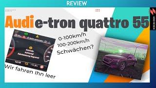 Audi e-tron 55 quattro, Verbraucht nur 21kwh/100km? Review, Schildkrötenmodus, Verbrauch, Schwächen