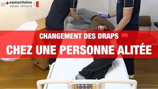 Changement des draps chez une personne alitée