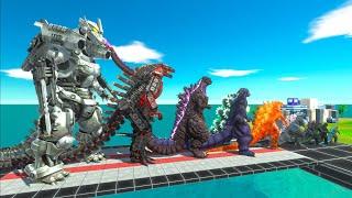 EVOLUTION of NEW MECHAGODZILLA KIRYU  Size Comparison VS Team NEW GIGAN 2019 + DESTOROYAH + SHIMO