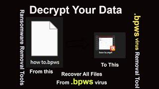 How to Remove BPWS Virus and Recover Files frpm .bpws virus | .bpws files repaired