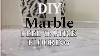 I PUT PEEL & STICK FLOORING IN MY SMALL BATHROOM #easy #budgetfriendly #renterfriendly #diy