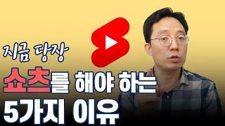 당장 유튜브 쇼츠 시작해야 하는 이유 5가지