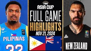 GILAS PILIPINAS vs NEW ZEALAND FULL GAME HIGHLIGHTS NOVEMBER 21, 2024 FIBA ASIA CUP QUALIFIERS 2K25