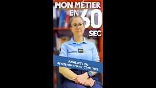 Présentation du métier d'analyste en renseignement criminel