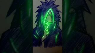 "Unleashing the Sharingan: Drawing Madara Uchiha - YT Short!"#art#anime#madara...