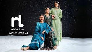 Nishat linen Winter Collection 2024 | Embroidered Winter Drop | Uk