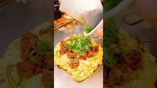 Beef Okonomiyaki #food #satisfying #japanesefood #shorts #youtubeshorts #yummy