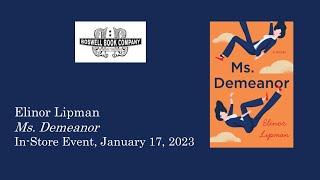 Elinor Lipman Event for Ms. Demeanor - Boswell Book Company